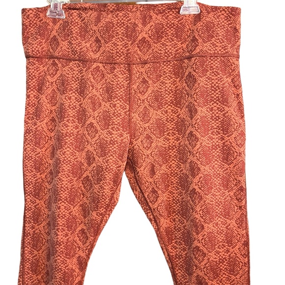 Athleta Ultimate Snake 7/8 Tight in Orange Women’s Size XL - Picture 2 of 11